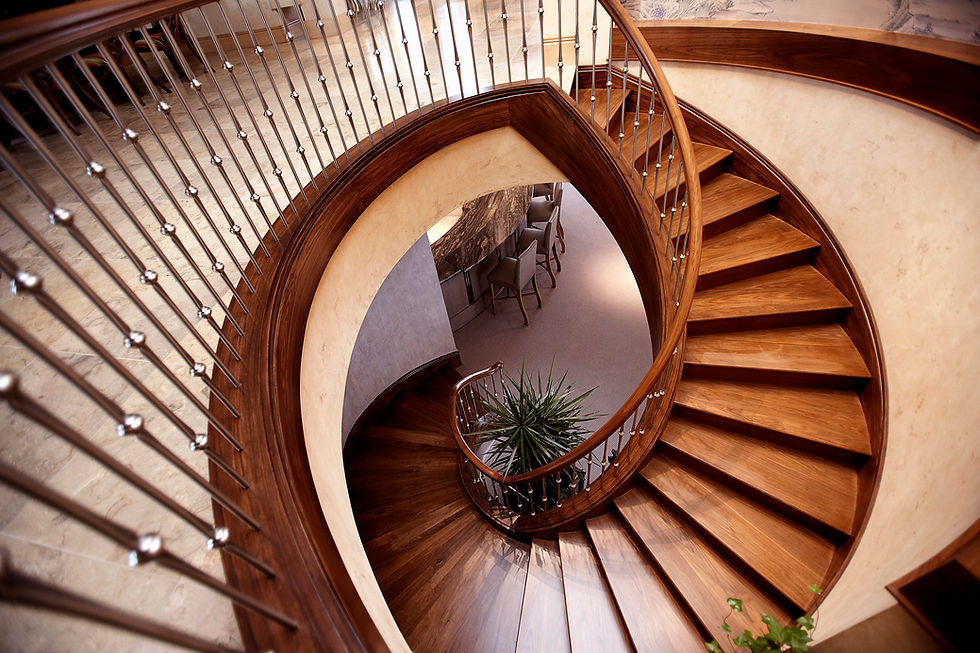 Curved Wooden Staircase