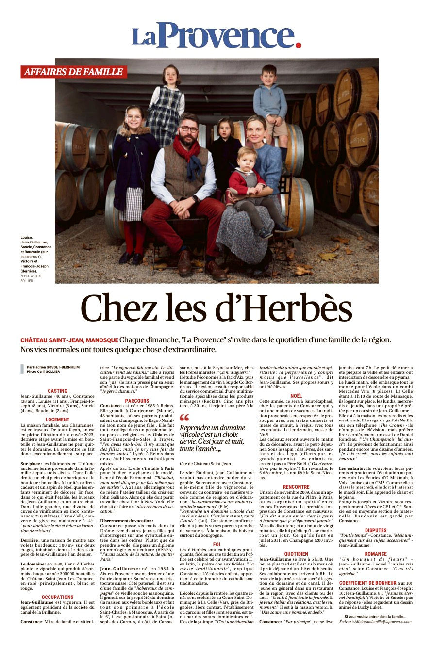 Portraits: Affaires de Familles