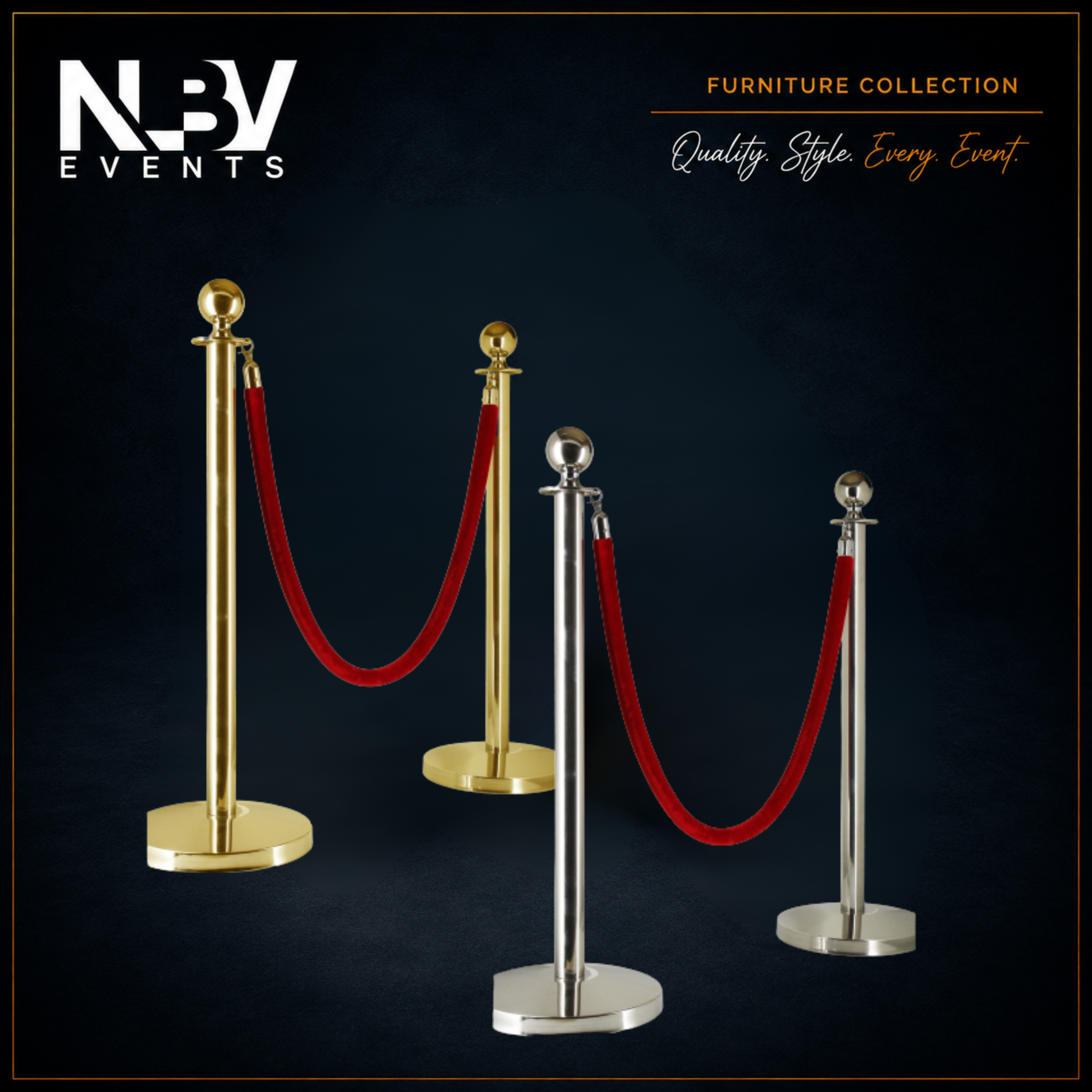 Stainless Stell Bollards and Rope