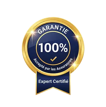 Garantie expert certifié pour votre certificat d'irréparabilité accepté par toutes les compagnies d'assurance.