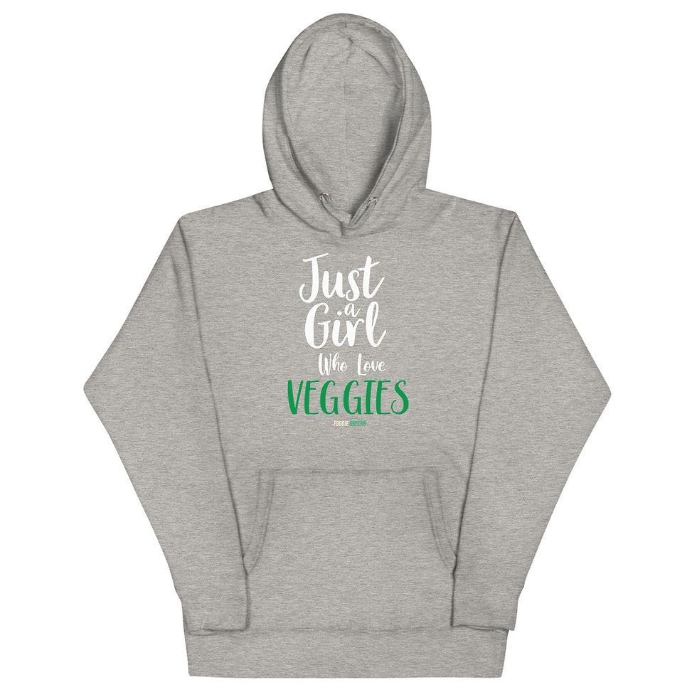 Thumbnail: Unisex Hoodie Just a girl who loves veggies