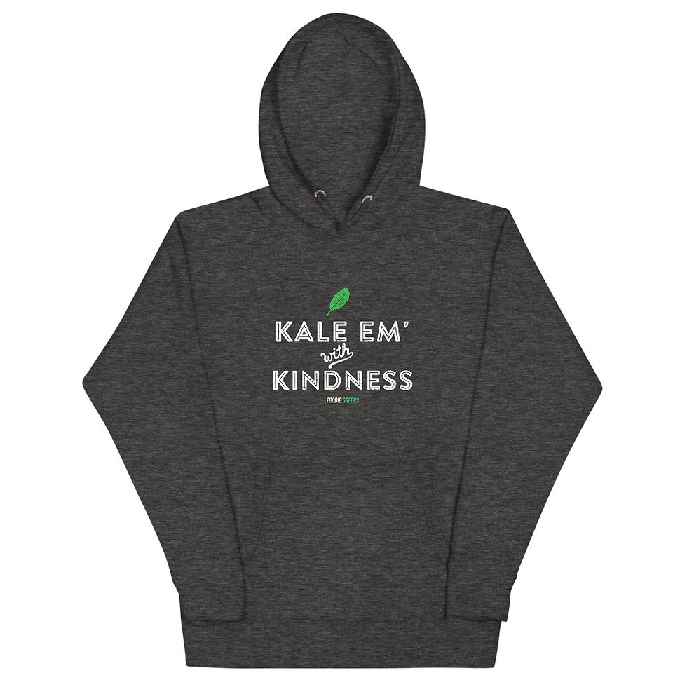 Thumbnail: Unisex Hoodie Kale em with Kindness