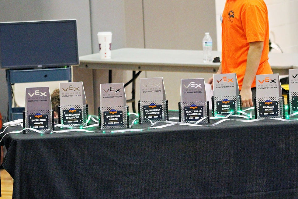 Credits: VHHS Robotics, the coveted awards!