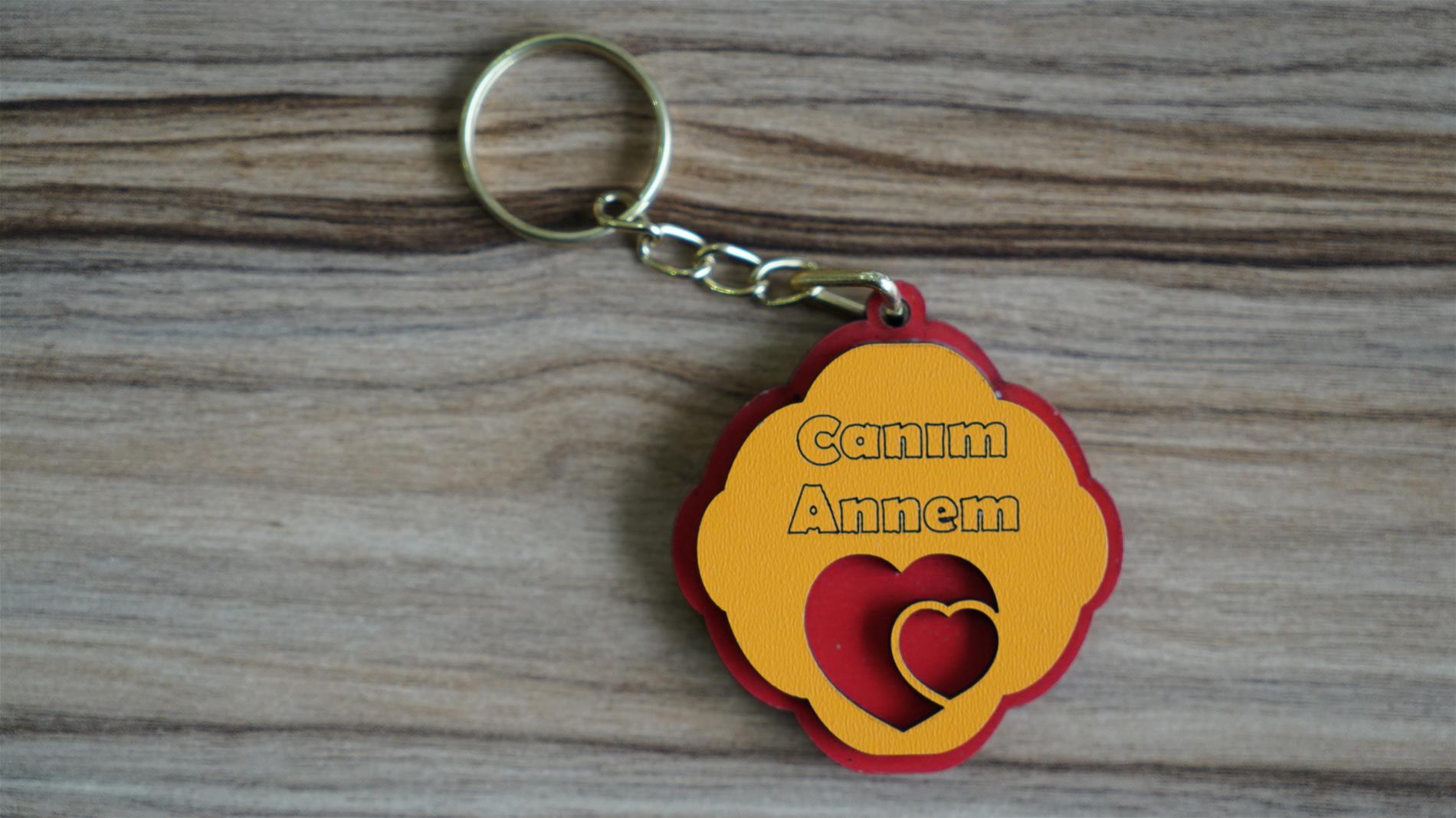 Canım Annem Ahşap Anahtarlık