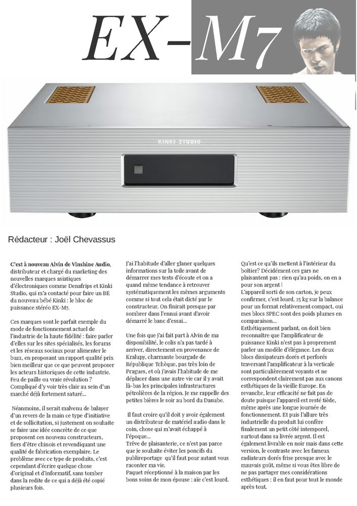 Review Of M7 Audiophile Magazine Review Of M7 Audiophile Magazine