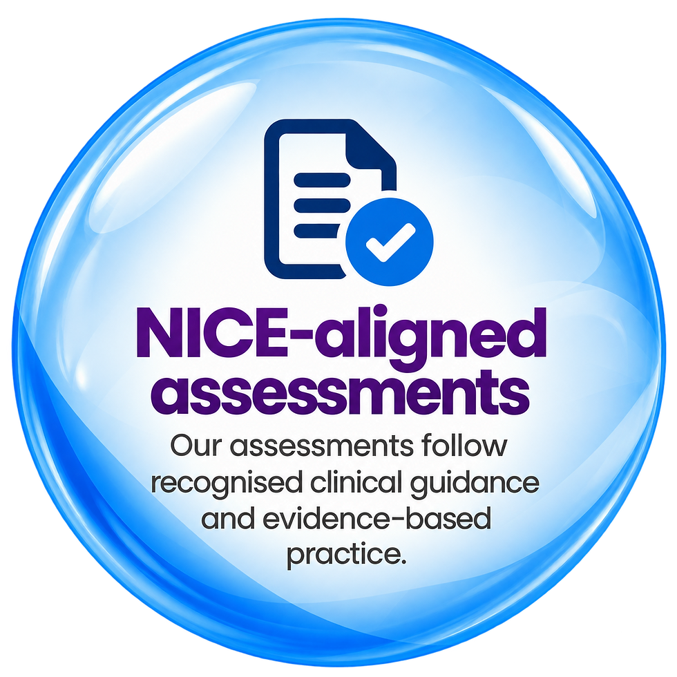 Glossy NICE-Aligned Assessments Badge