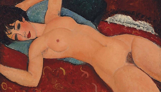 Modigliani, Nudo sdraiato a braccia aper