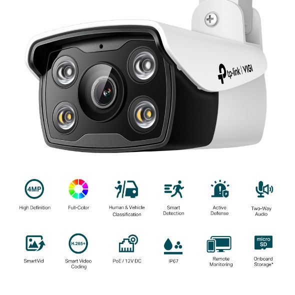 Thumbnail: VIGI C340 - VIGI 4MP Outdoor Full-Color Bullet Network Camera