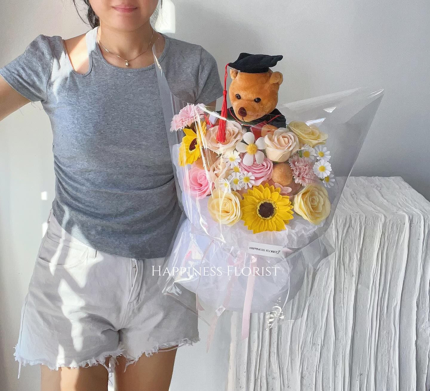Sunflower Clear Bouquet (M size)