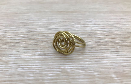 Wire wrapped rose ring