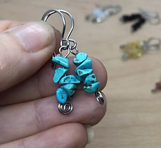 Gemstone drop earring