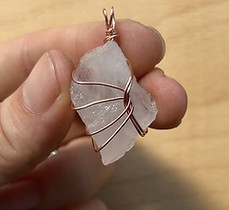 Raw Wire Wrapped pendant
