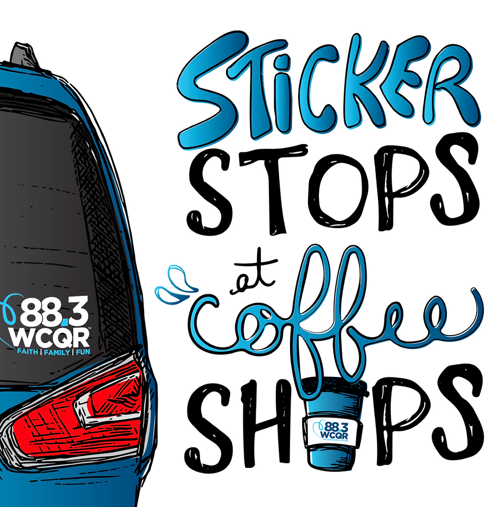 WCQR Sticker Stops at Coffee Shops