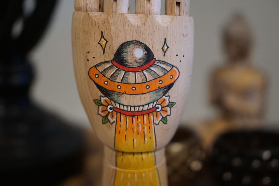 Thumbnail: COW ABDUCTION WOODEN HAND