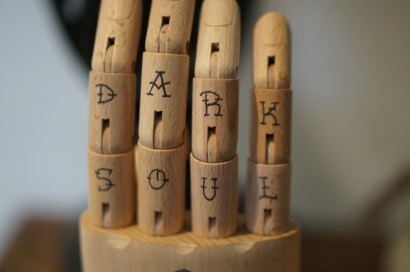 Thumbnail: ghostface wooden hand