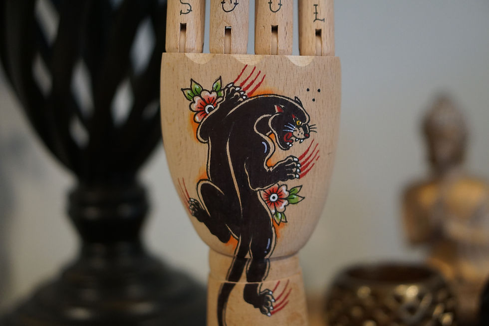 Thumbnail: WILD PANTHER WOODEN HAND