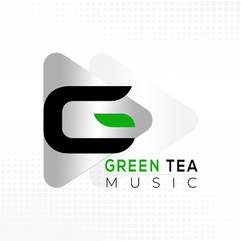 Green Tea Music logo with a play button and the letter G design.