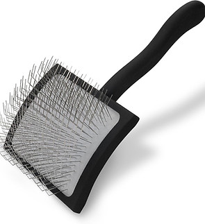 Black slicker brush for pet grooming