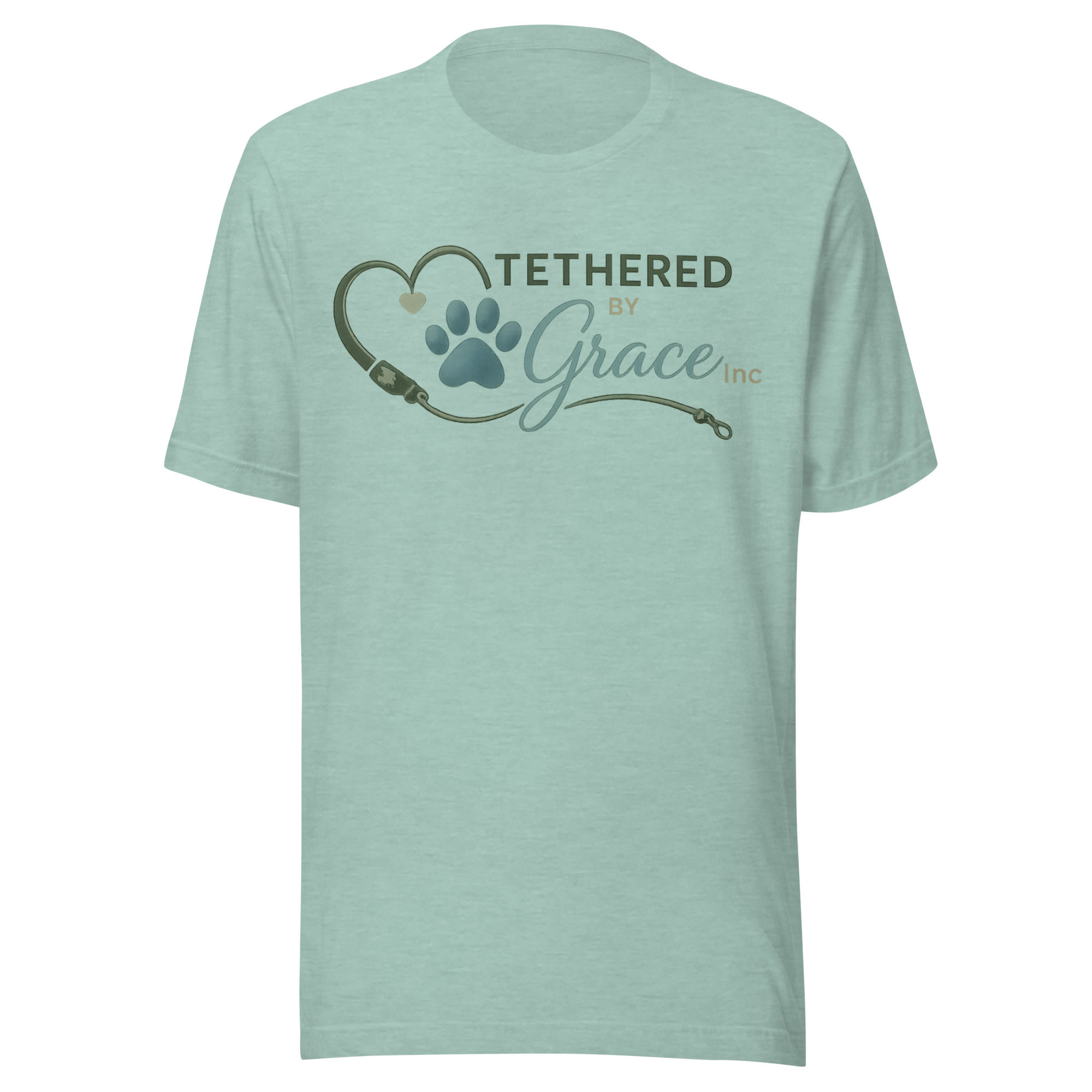 Bella + Canvas T-Shirt with Tethered by Grace logo