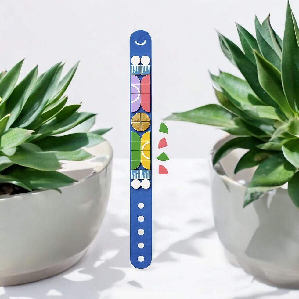 Thumbnail: Colorful patterned wristband with plants