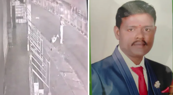 Grieving woman pleading for help on a Bengaluru road after her husband collapsed due to chest pain