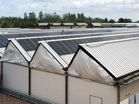 250kWp of solar panels provide green energy for our production