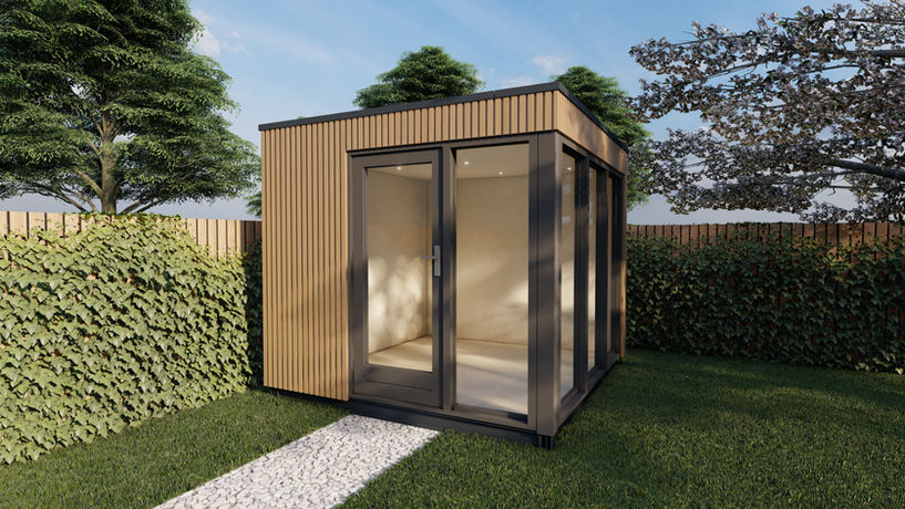 Tuinkantoor bleek hout