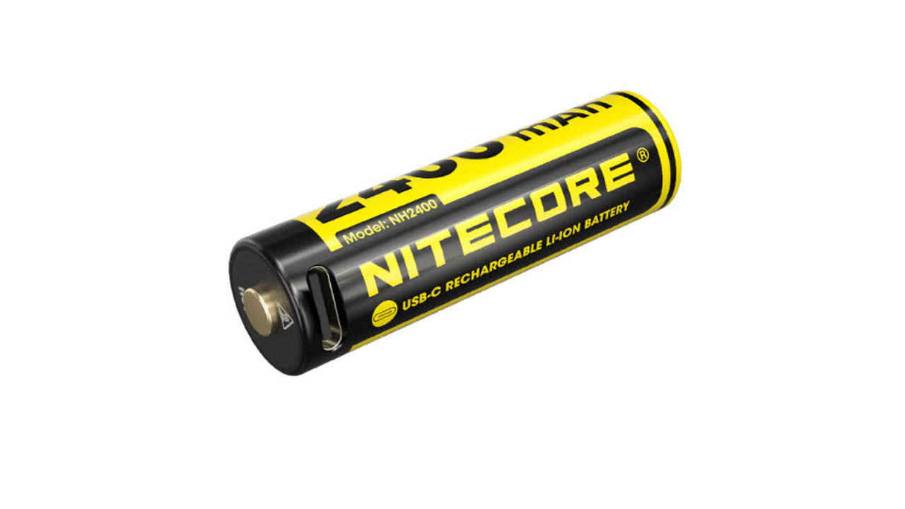 Nitecore NH2400 Oplaadbare AA Li-Ion batterij 2400mAh met USB-C Poort, 4 stuks