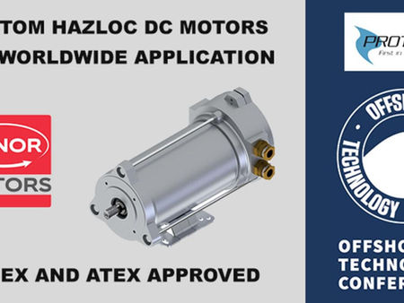 HazLoc DC motors - IECEX and ATEX approved - on display at OTC 2020 in Houston