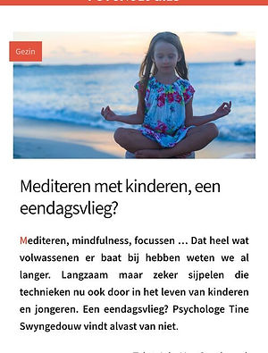Mediteren met kinderen, een eendagsvlieg