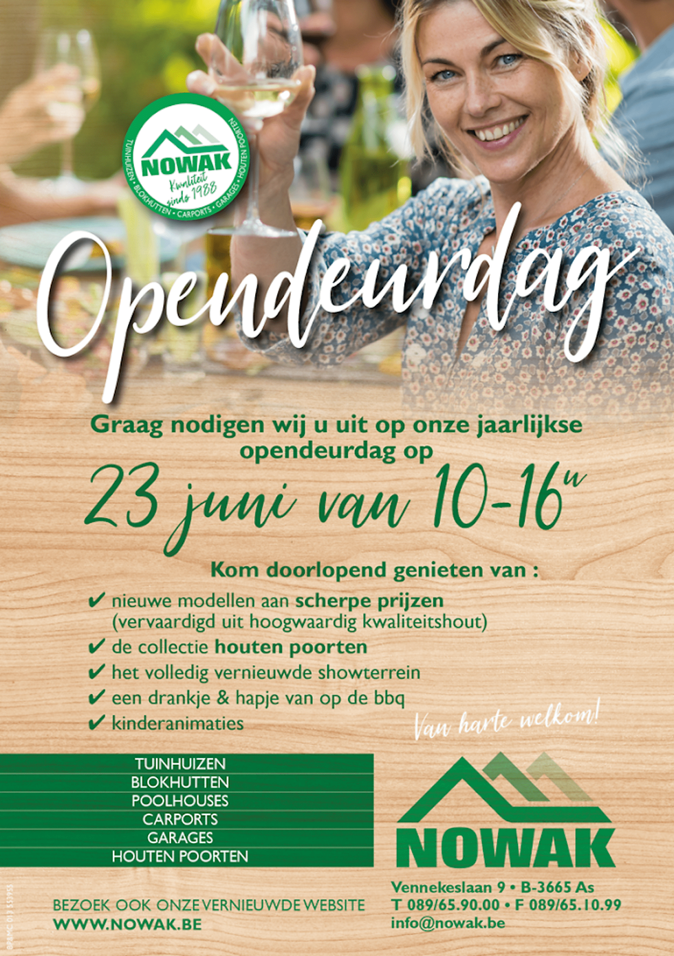 Uitnodiging voor de opendeurdag van Nowak op 23 juni 2018