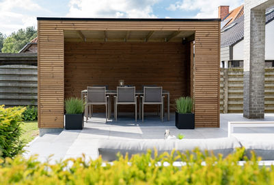 modern houten prieel