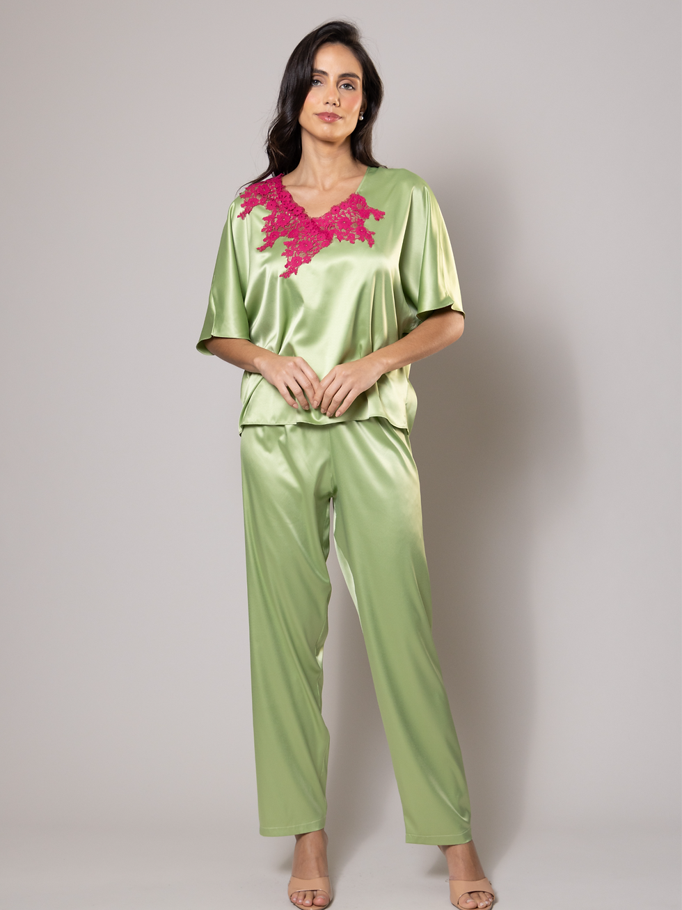Miniatura: Pijama Longo Classic Matcha