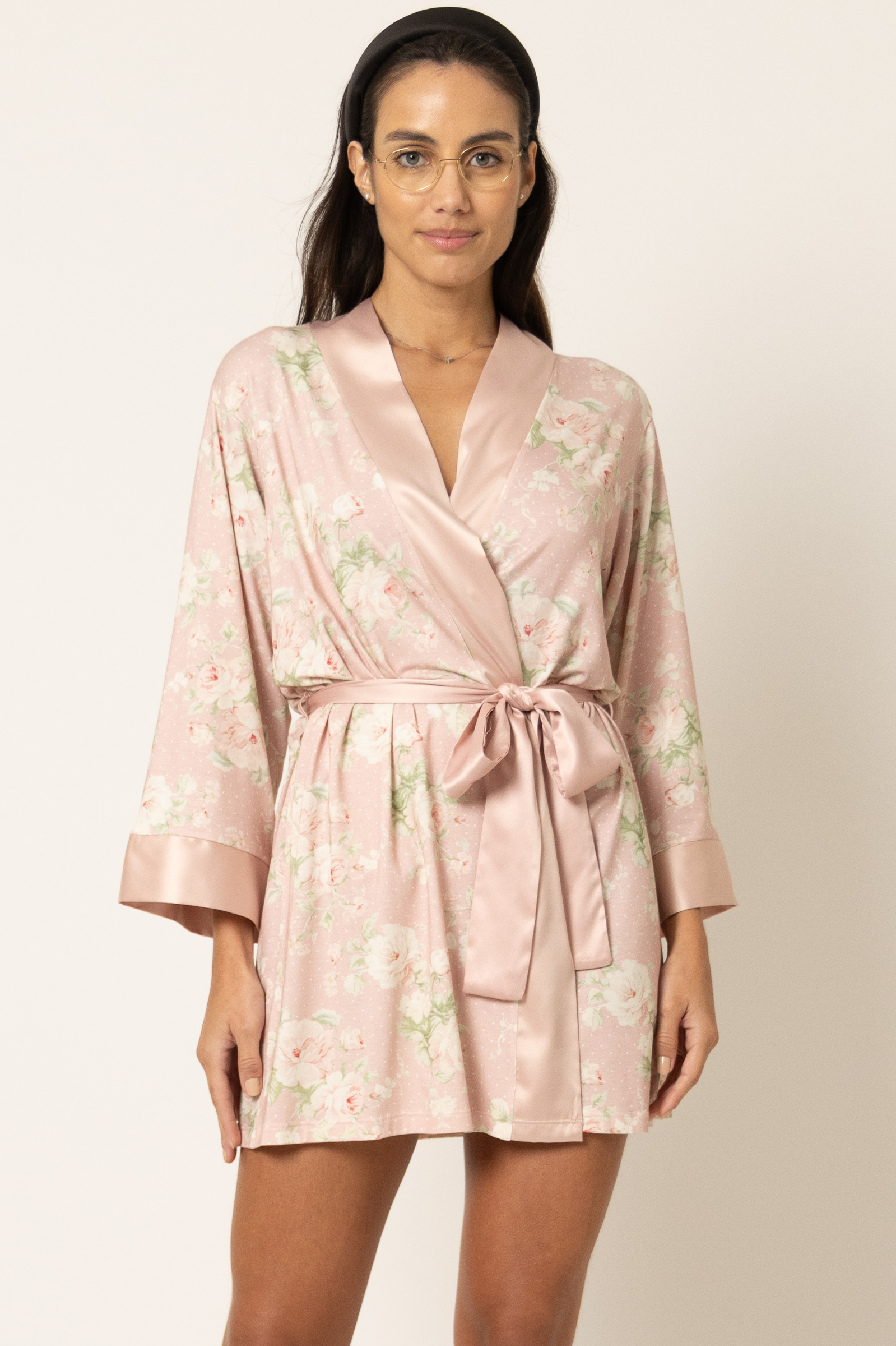 Robe Curto Rose Dots