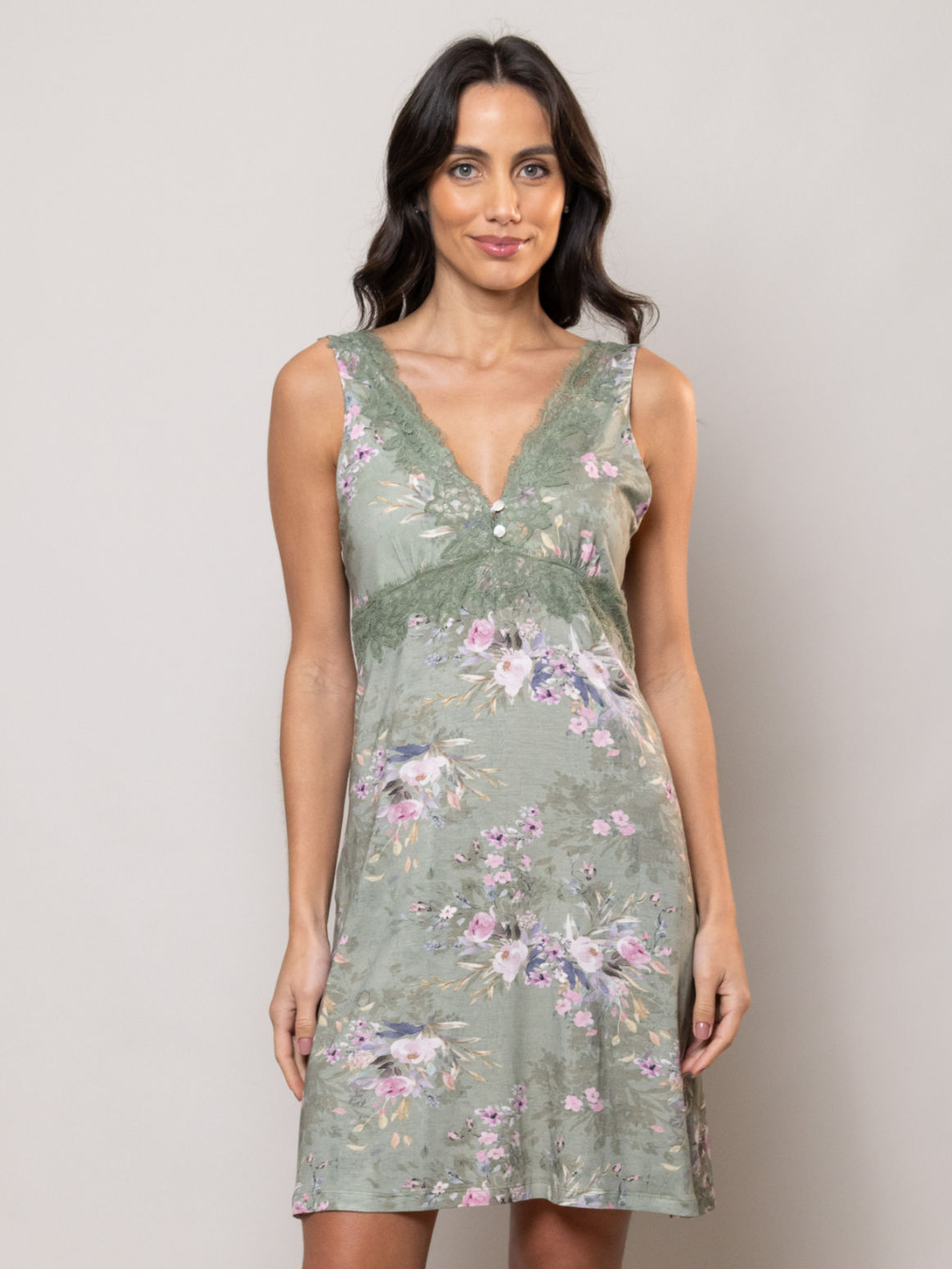 Camisola Curta Aquarelle Olive