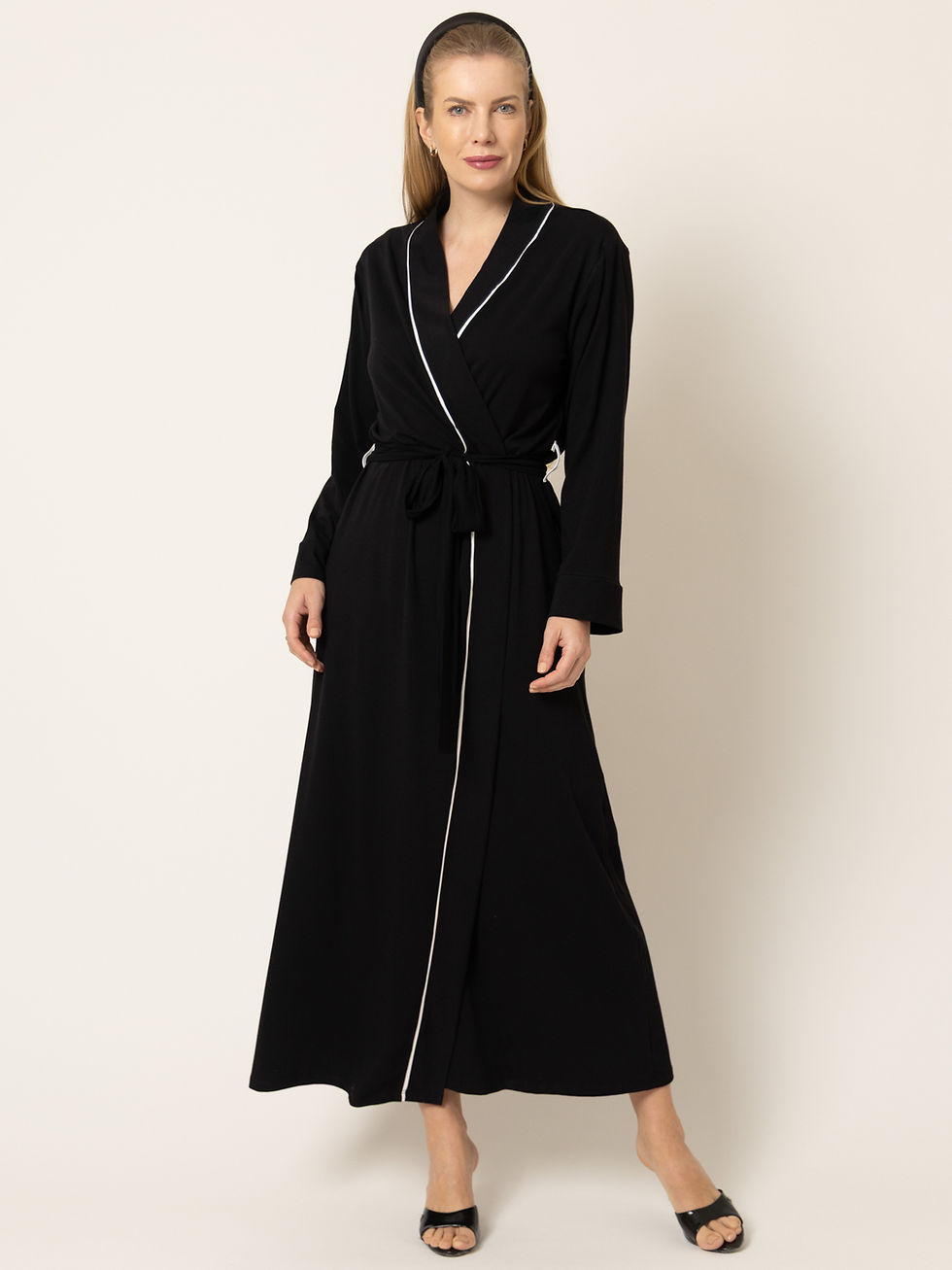 Miniatura: Robe Longo Silk Cotton Black