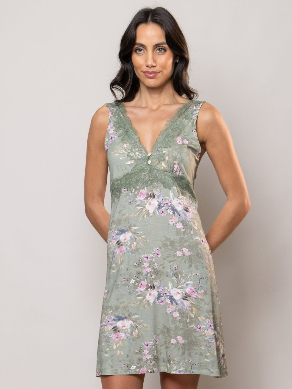 Miniatura: Camisola Curta Aquarelle Olive