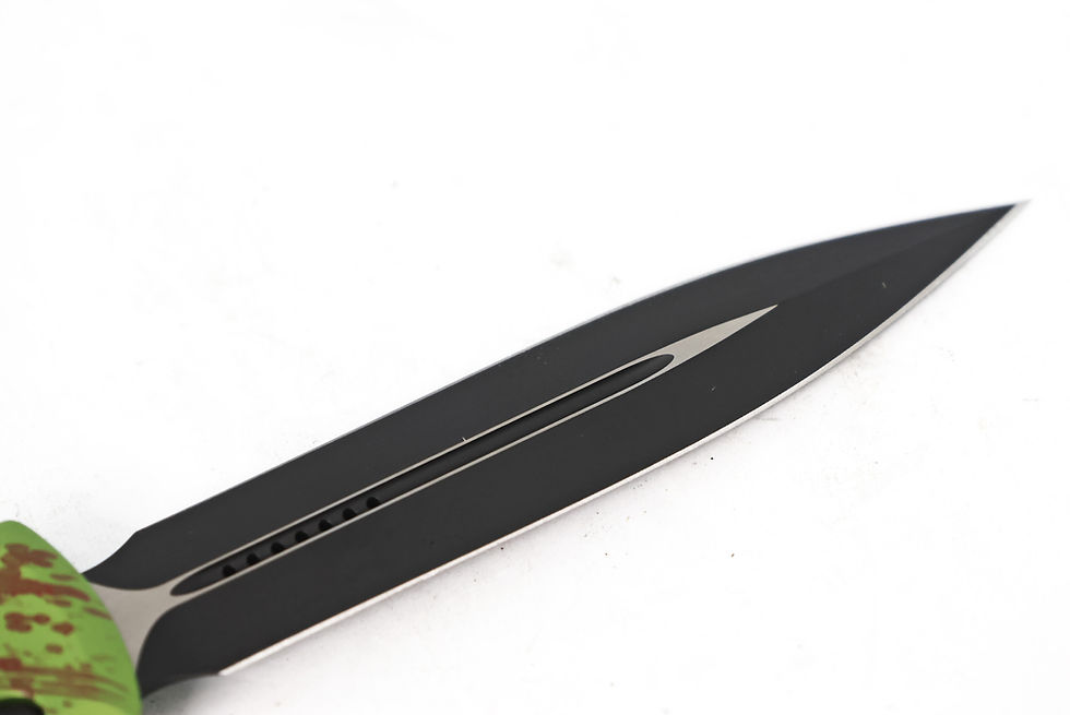 Thumbnail: Microtech 122-1Z Ultratech D/E - Zombietech Handle - Contoured - Black Blade