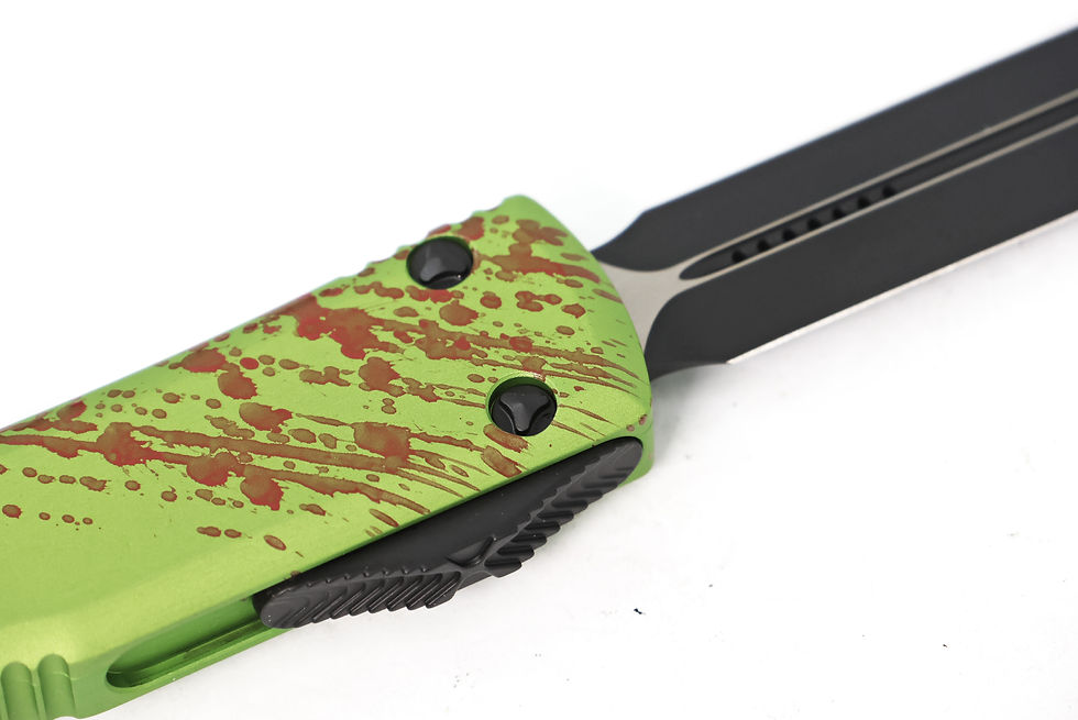 Thumbnail: Microtech 122-1Z Ultratech D/E - Zombietech Handle - Contoured - Black Blade
