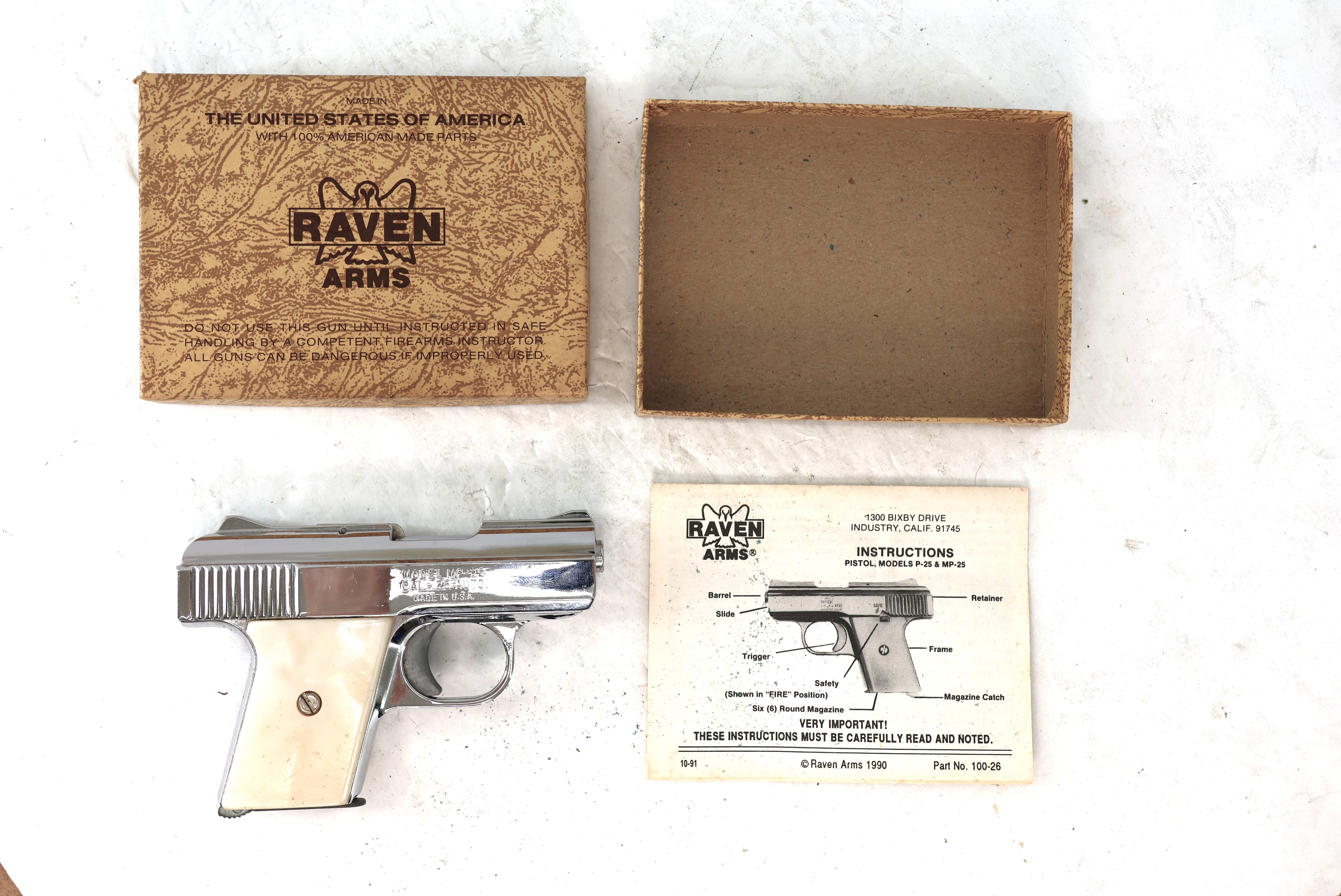 MINT Raven P-25 .25ACP W/ Box Collector Grade-img-0