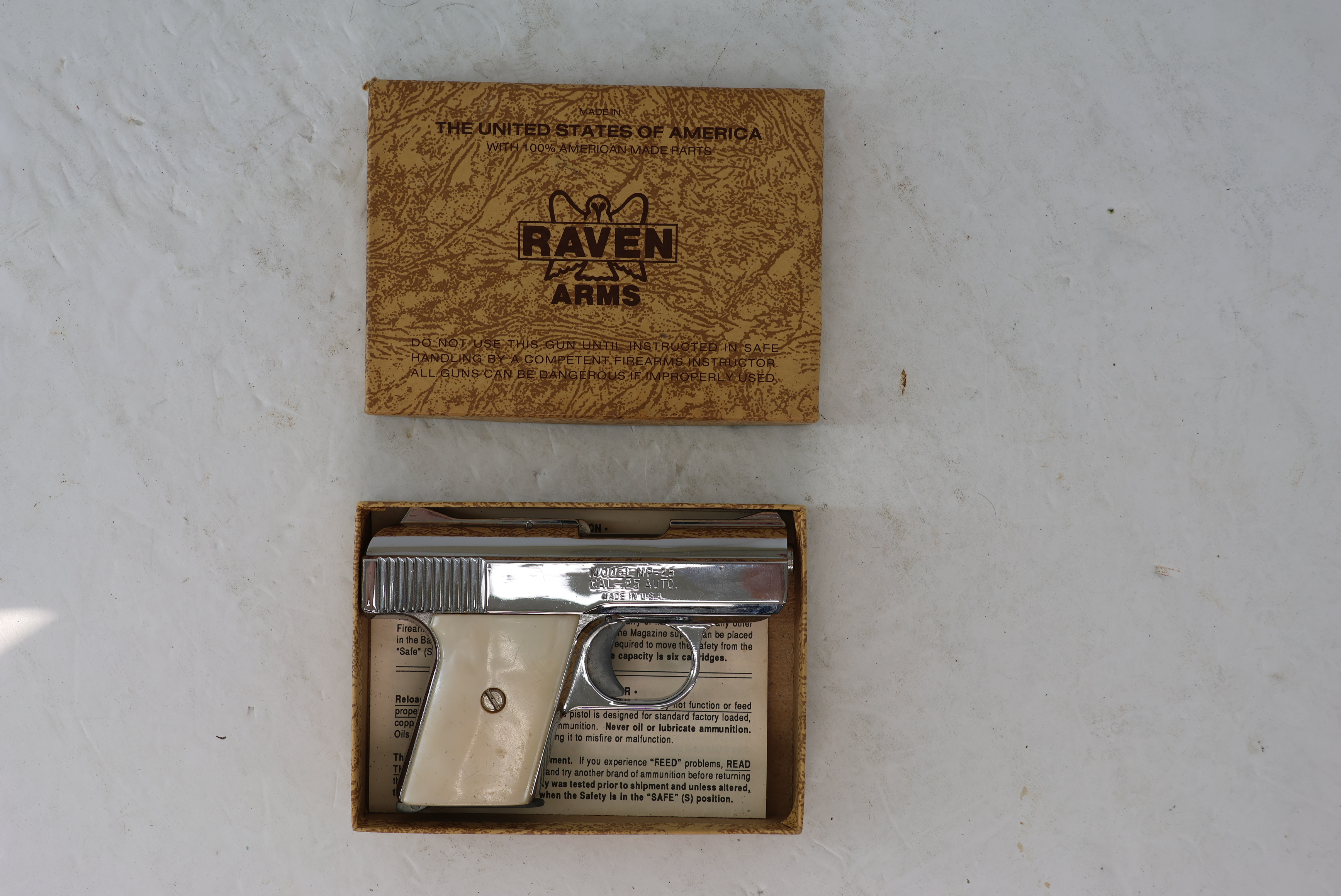 MINT Raven P-25 .25ACP W/ Box Collector Grade-img-1