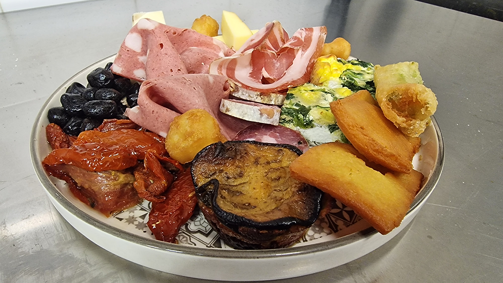 Arranged Food and Objects