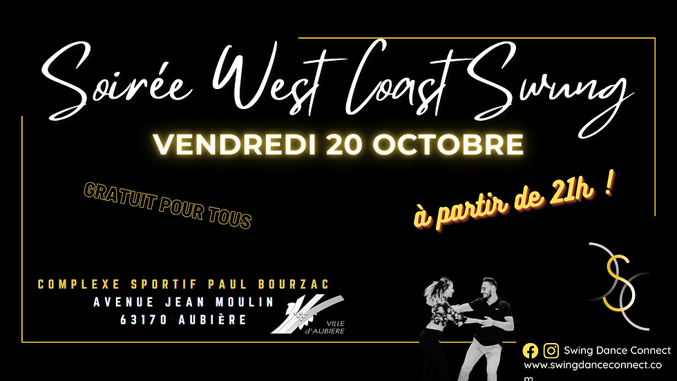 Soirée West Coast Swing - 20 octobre 2023