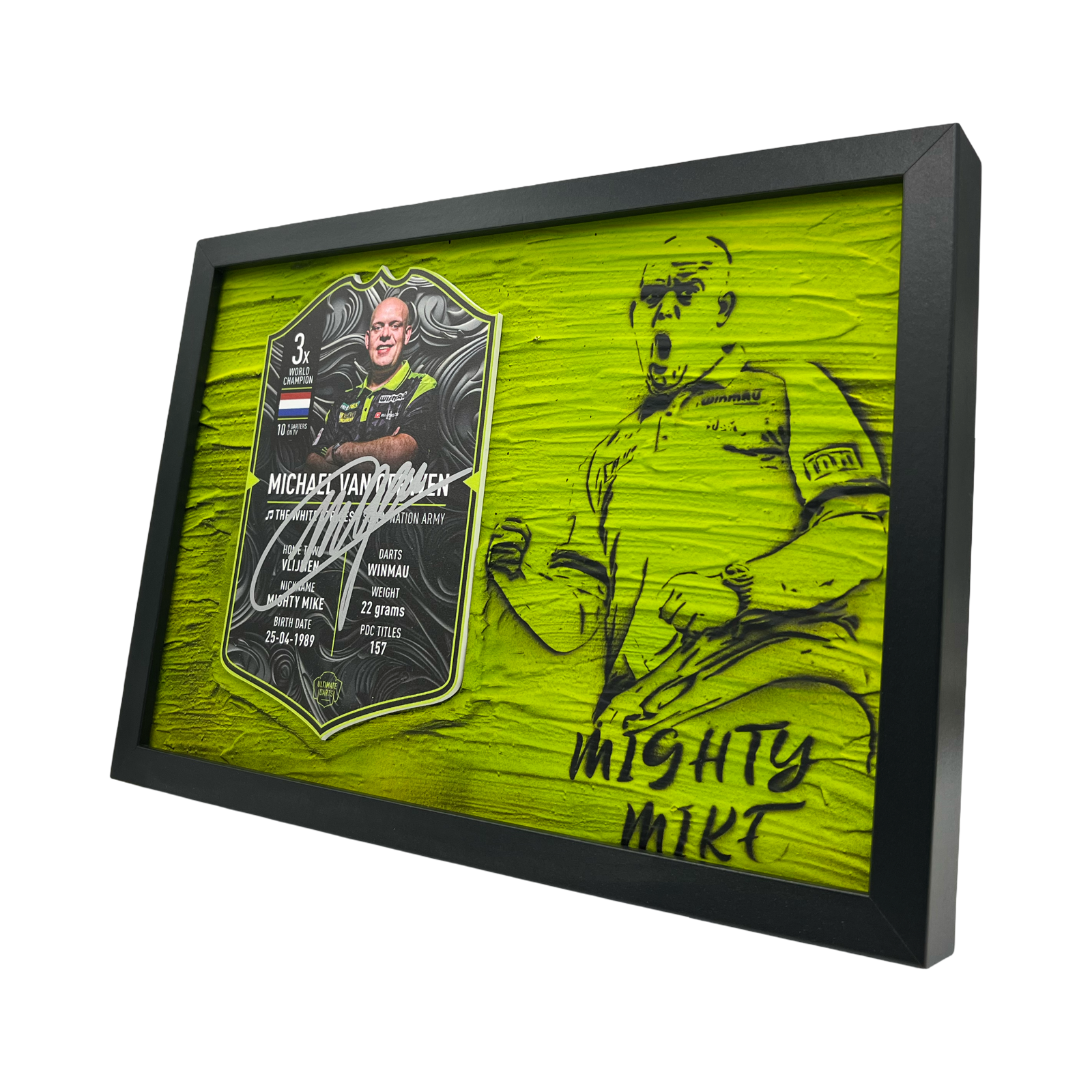 Michael van Gerwen Sammlerrahmen signiert