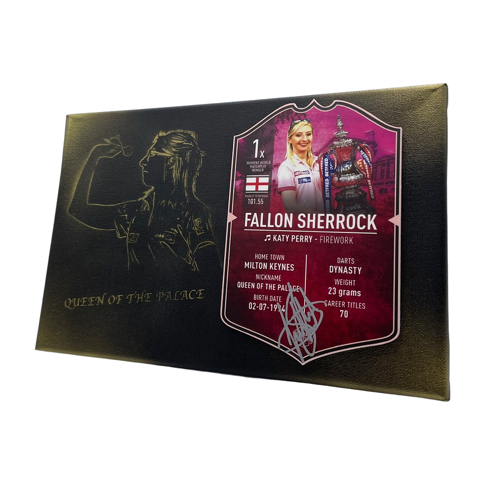 Miniaturbild: Fallon Sherrock Sammler Leinwand signiert