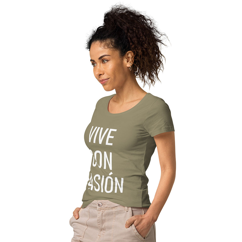 Miniatura: Camiseta básica orgánica mujer - VIVE CON PASIÓN