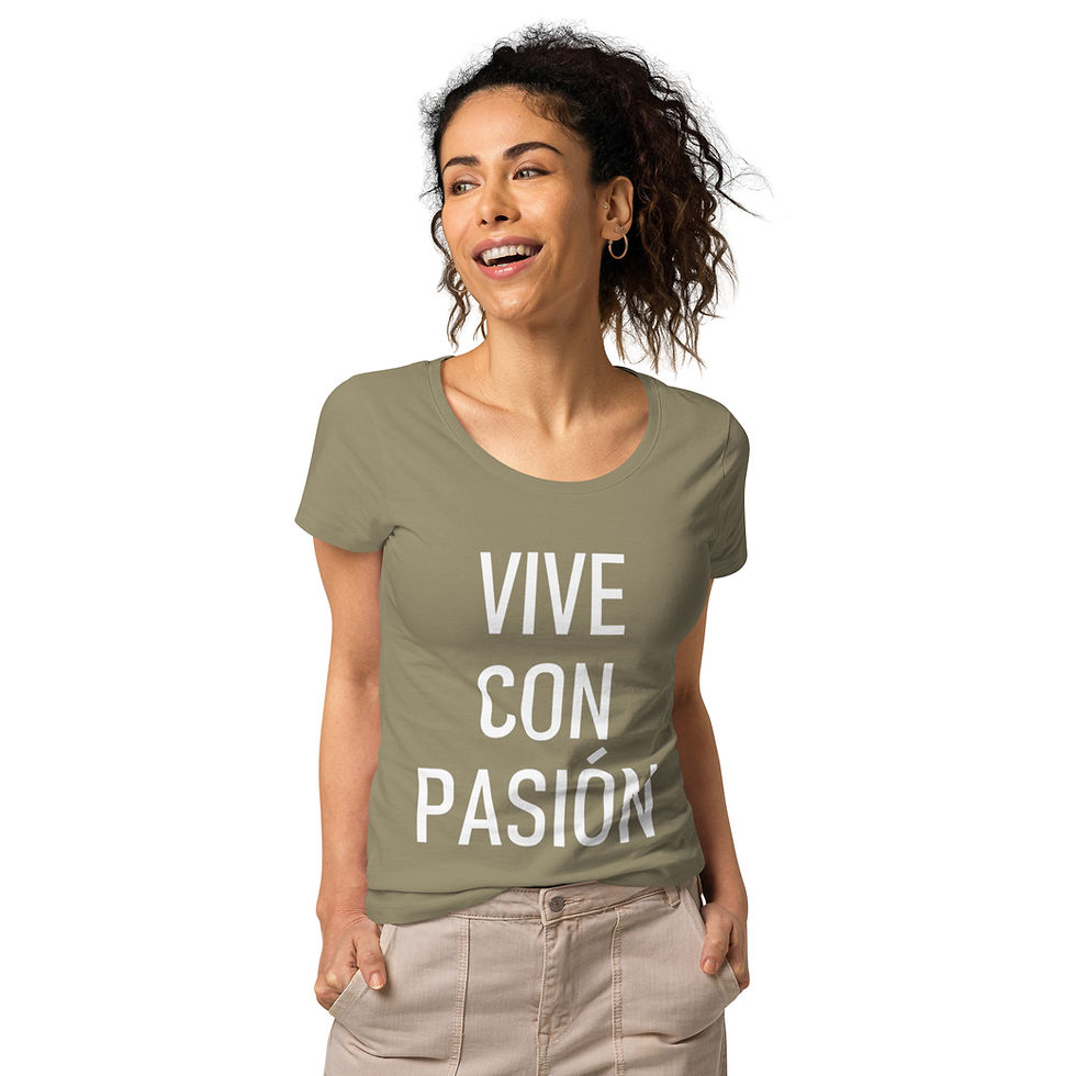 Miniatura: Camiseta básica orgánica mujer - VIVE CON PASIÓN