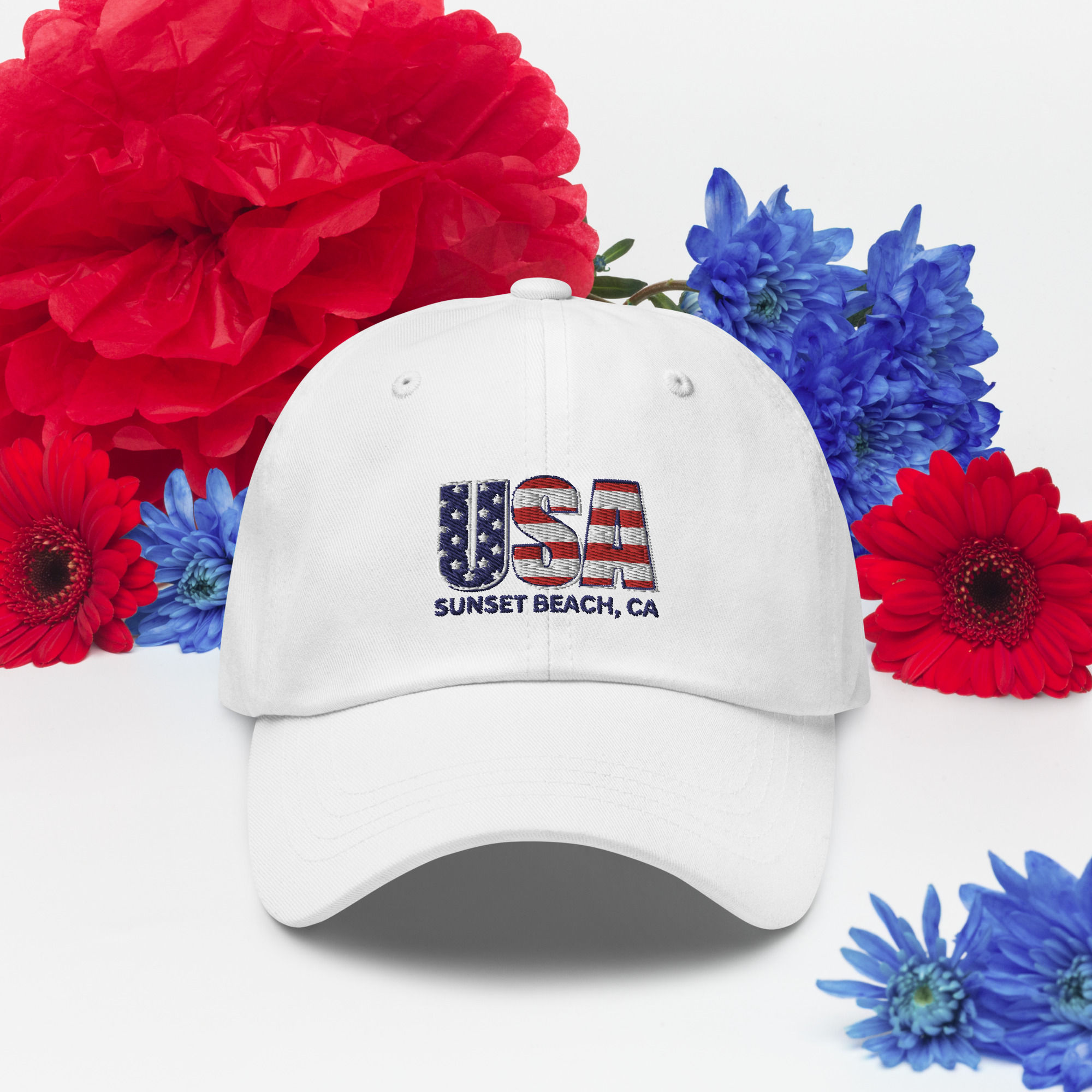 Classic Cap - Patriotic Sunset Beach