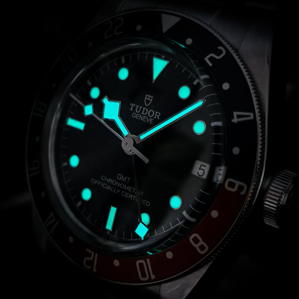 Thumbnail: SOLD! Tudor Black Bay GMT “Pepsi” Black Dial, 41mm, 79830RB