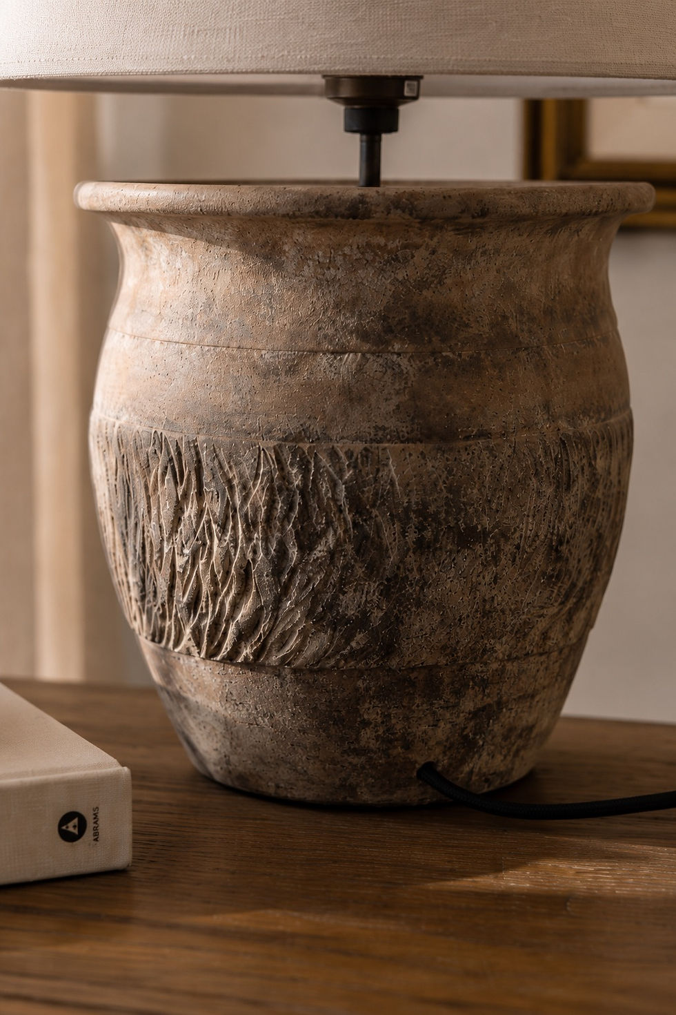 Thumbnail: Ceramic table lamp, Terracotta table lamp, artisanal lighting, handmade in Portugal, home decore, modern organic